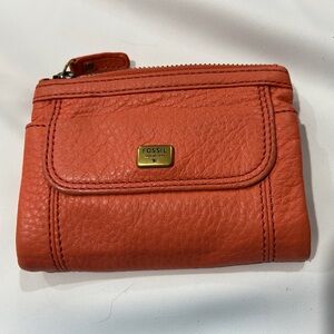 Fossil Women's Coral Leather Wallet